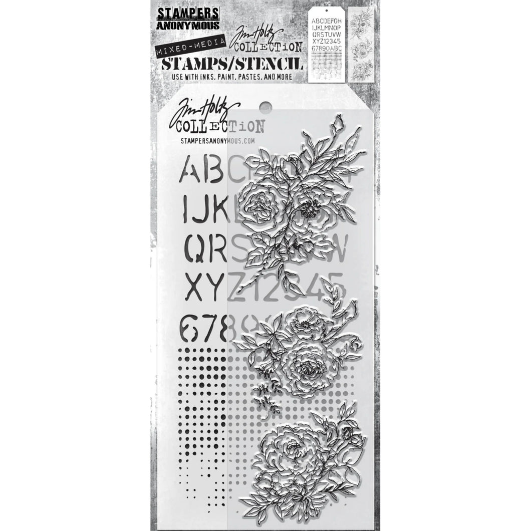 TIM HOLTZ MIXED MEDIA STAMP/STENCIL THMM138