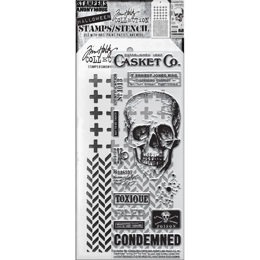 TIM HOLTZ MIXED MEDIA STAMP/STENCIL THMM148