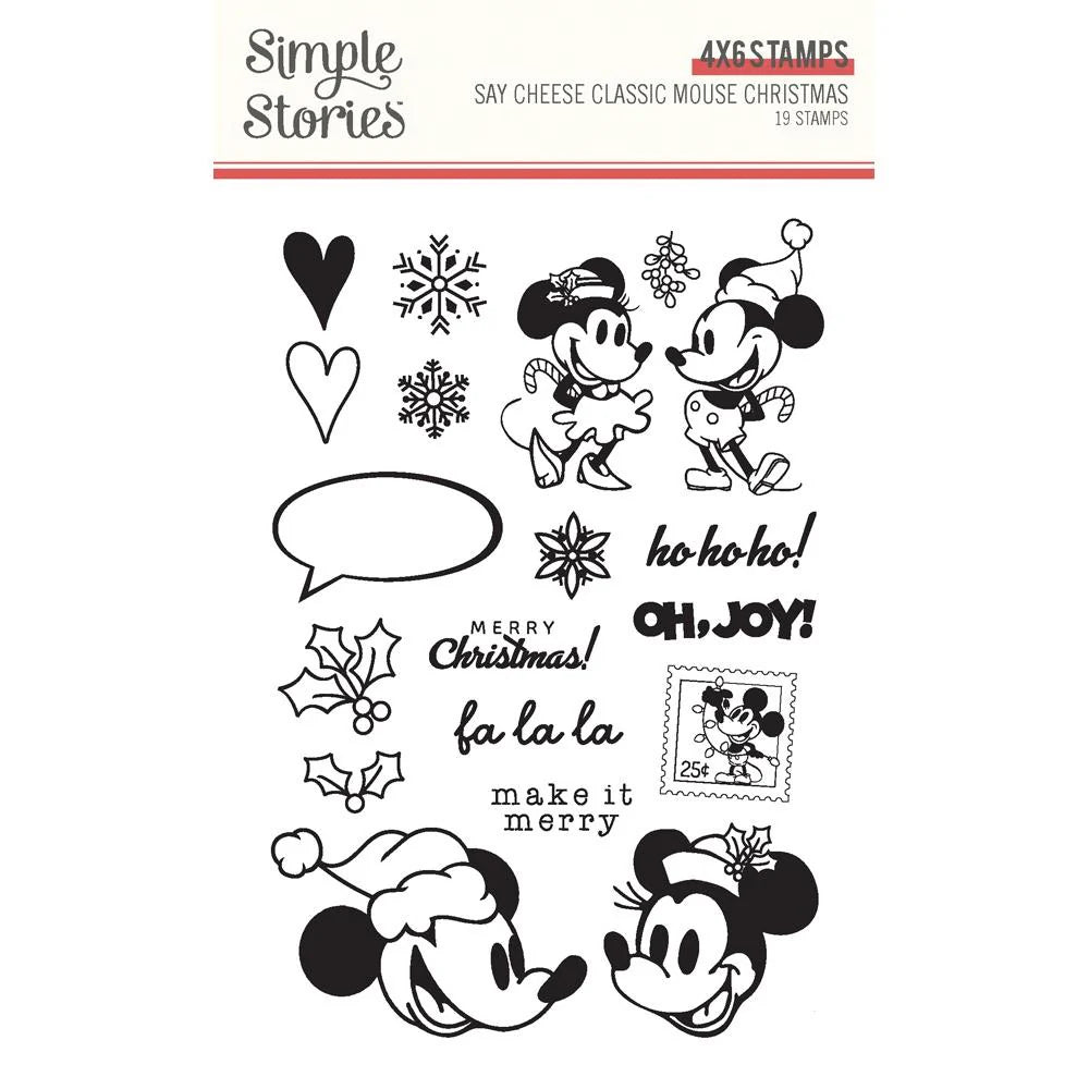 SIMPLE STORIES SAY CHEESE CLASSIC MOUSE CHRISTMAS STAMPS 25216