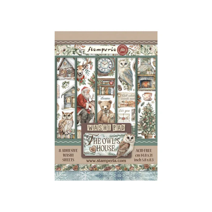 STAMPERIA WASHI PAD - THE OWL HOUSE SBW23