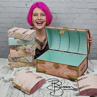 SALE BELINDA BASSON - KIT- STEAMER TRUNK WITH 8 STORAGE BOXES