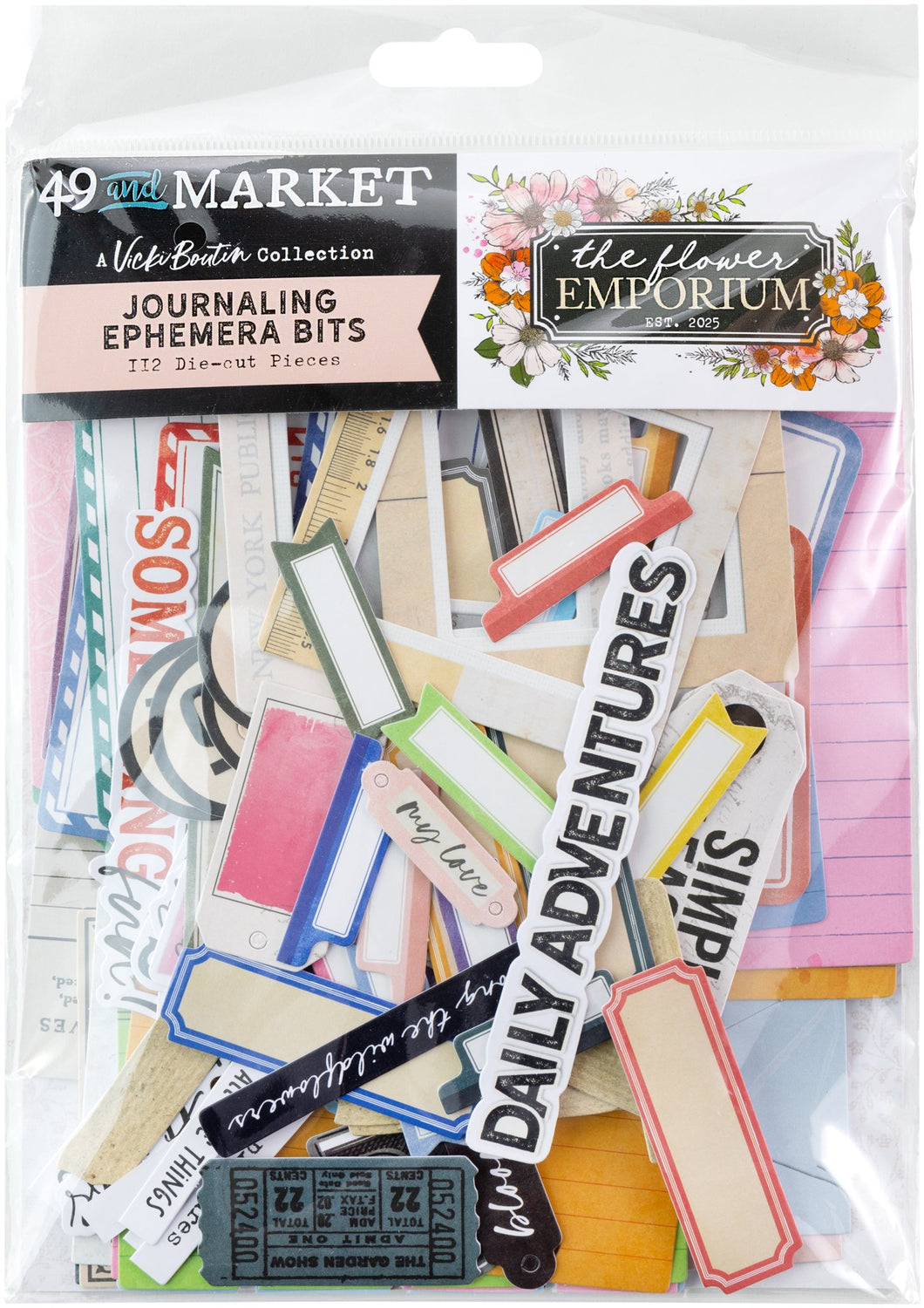 49 & MARKET THE FLOWER EMPORIUM JOURNALING EPHEMERA BITS 112 PIECES 31287