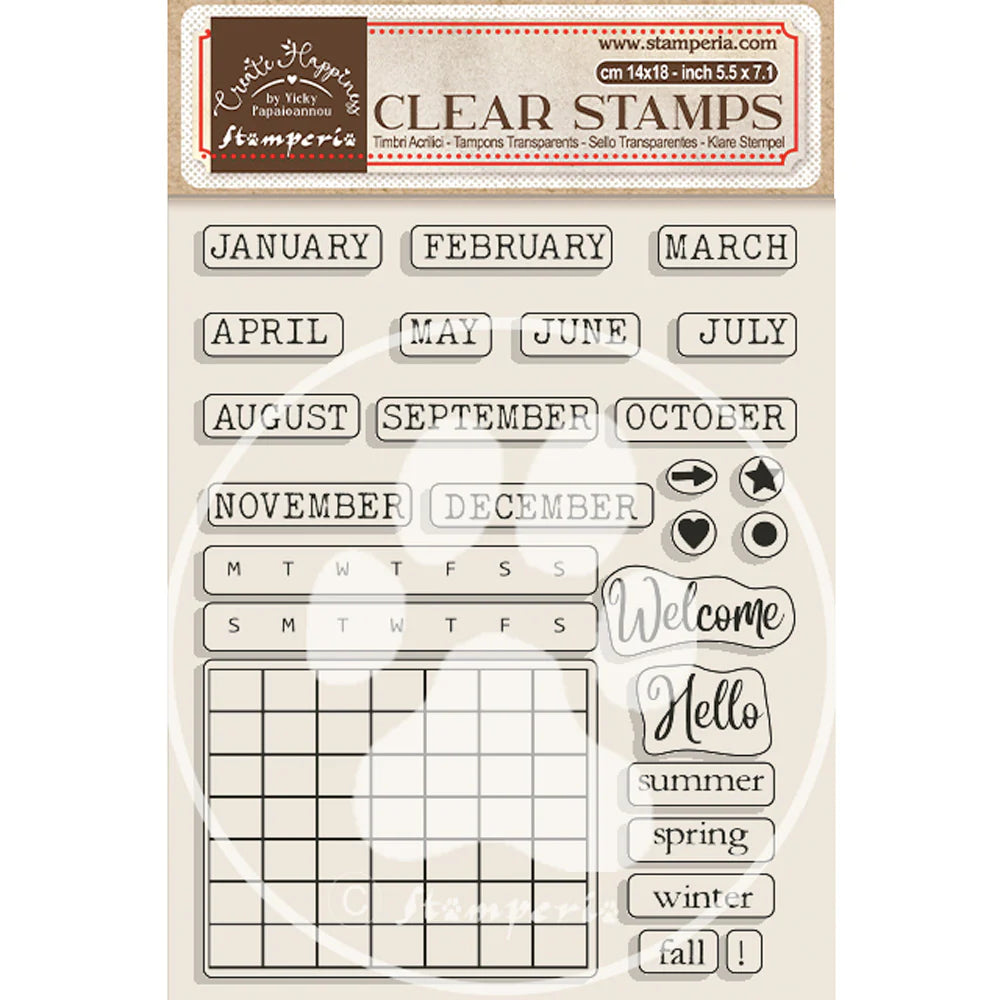STAMPERIA CLEAR STAMP Create Happiness WTK178