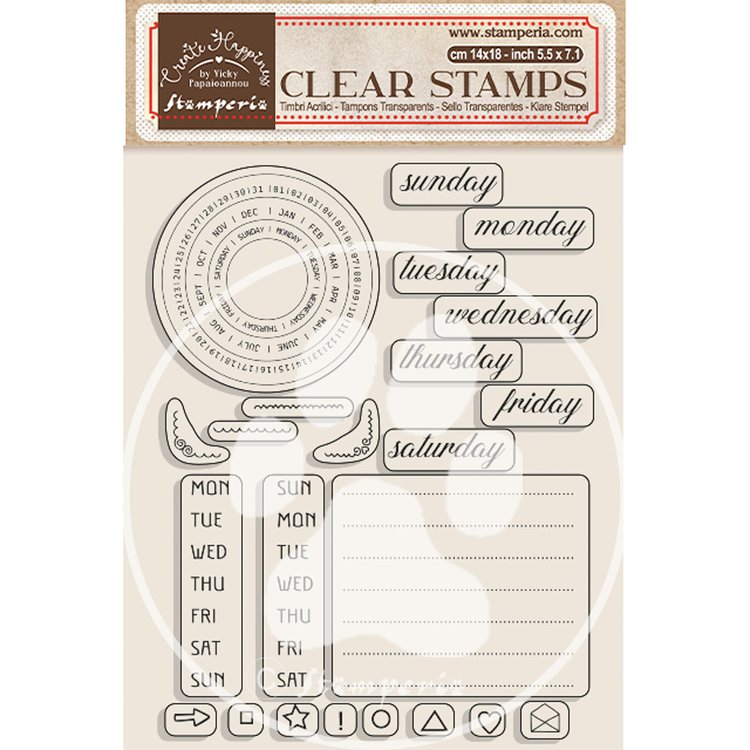 STAMPERIA CLEAR STAMP Create Happiness WTK179