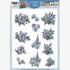 FIND IT 3D PUSH OUT SHEETS BLOOMING BLUE SB10911