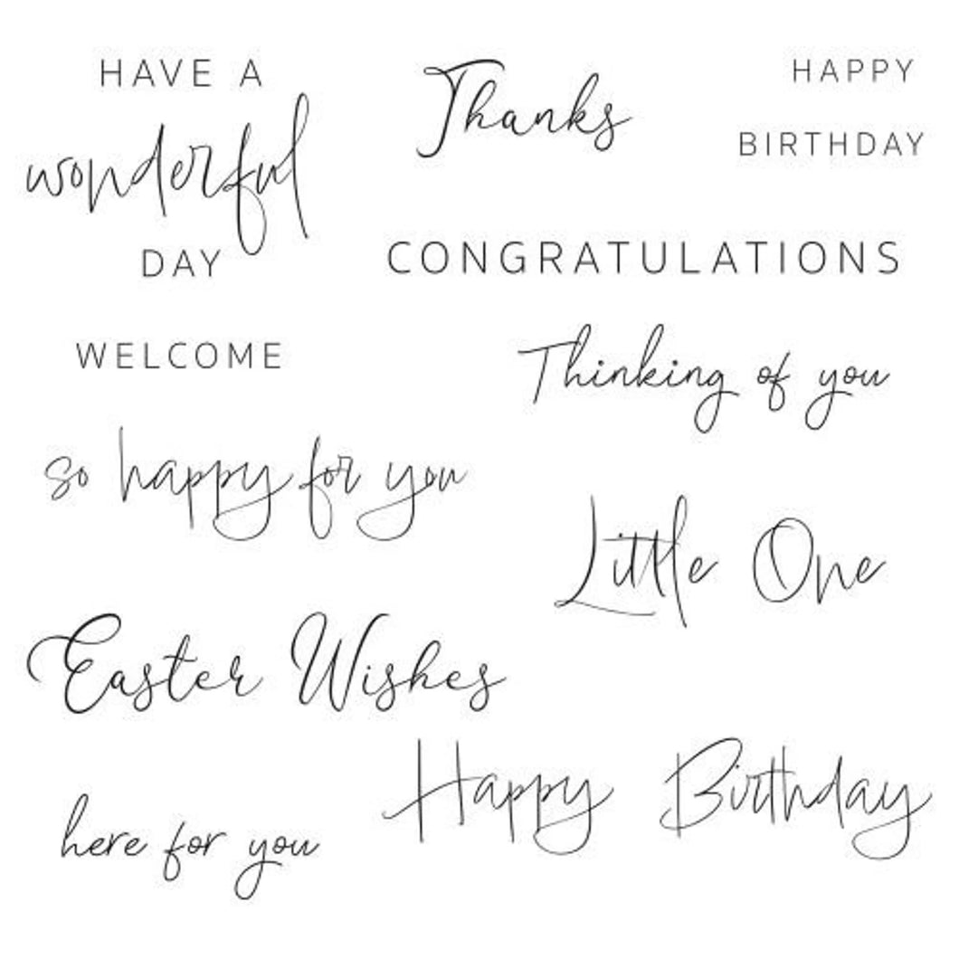 SIZZIX DAILY SENTIMENTS STAMP 666519