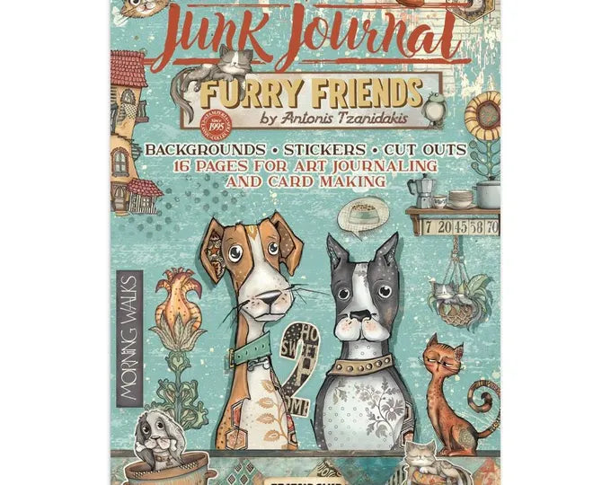 STAMPERIA JUNK JOURNAL FURRY FRIENDS SBJK07
