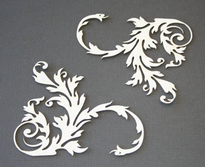2CRAFTY CHIPBOARD PHOTO ADORNMENT FLOURISH SET 1