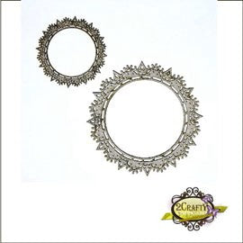 2CRAFTY CHIPBOARD POINTED DOILY FRAMES