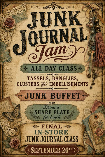 JUNK JOURNAL CLASS WITH JEN SATURDAY 26th OF SEPTEMBER
