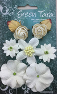 GREEN TARA FLOWERS RUSTIC WHITE RF7WH