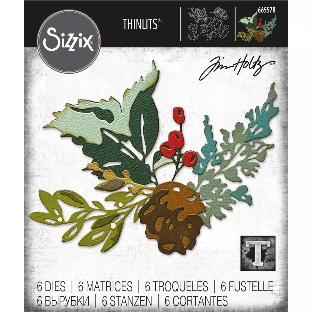 TIM HOLTZ THINLITS DIE HOLIDAY BRUSHSTROKES  #2 665578