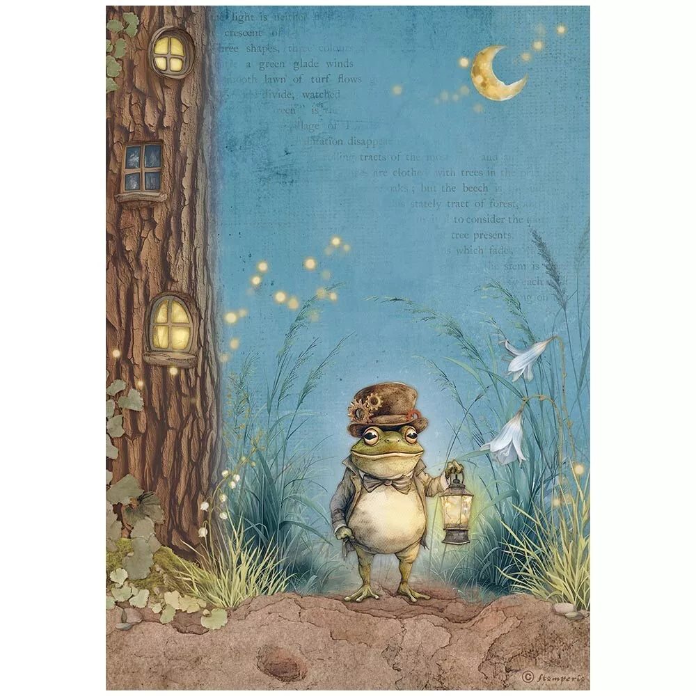 STAMPERIA HIDDEN GROVE  A4 RICE PAPER   DFSA41013