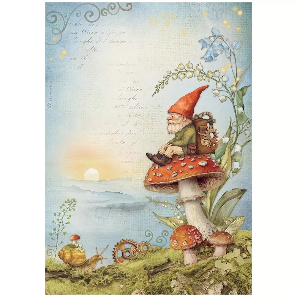 STAMPERIA HIDDEN GROVE  A4 RICE PAPER   DFSA41017