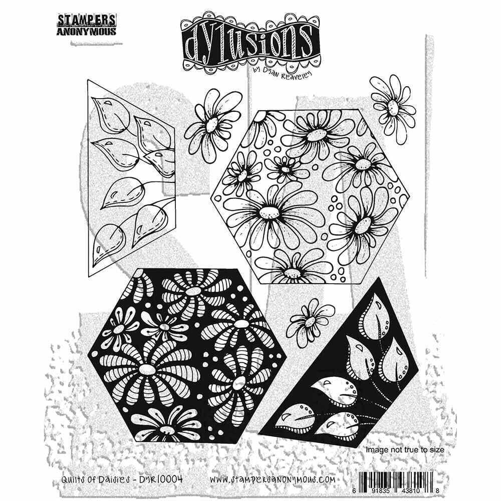DYLUSIONS STAMP BY DYAN REAVELEY - QUILTS OF DAISIES