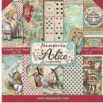 STAMPERIA  ALICE IN WONDERLAND  PAPERPACK 12