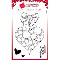 SALE  CREATIVE EXPRESSIONS STAMPS Woodware Collection - BIG BUBBLE BAUBLE HEART