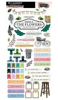 49 7 MARKET THE FLOWER EMPORIUM CARDSTOCK STICKERS 31300