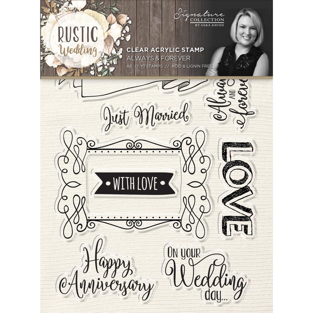 STAMPS - Rustic Wedding Collection Always and Forever- Crafters companion