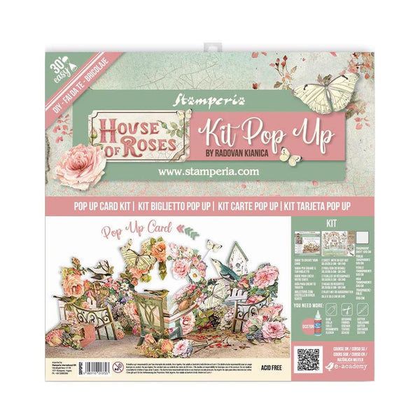 Pop Up Card Kit - STAMPERIA - House Of Roses SBPOP02