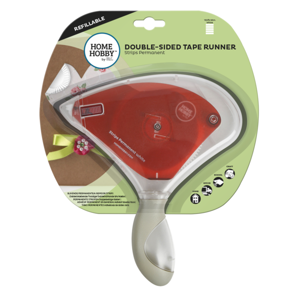 DOUBLE SIDED TAPE RUNNER PERMANENT STRIPS  (150') HomeHobby