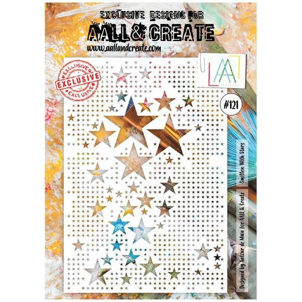 AALL & CREATE STENCIL #121 Smitten With Stars A4