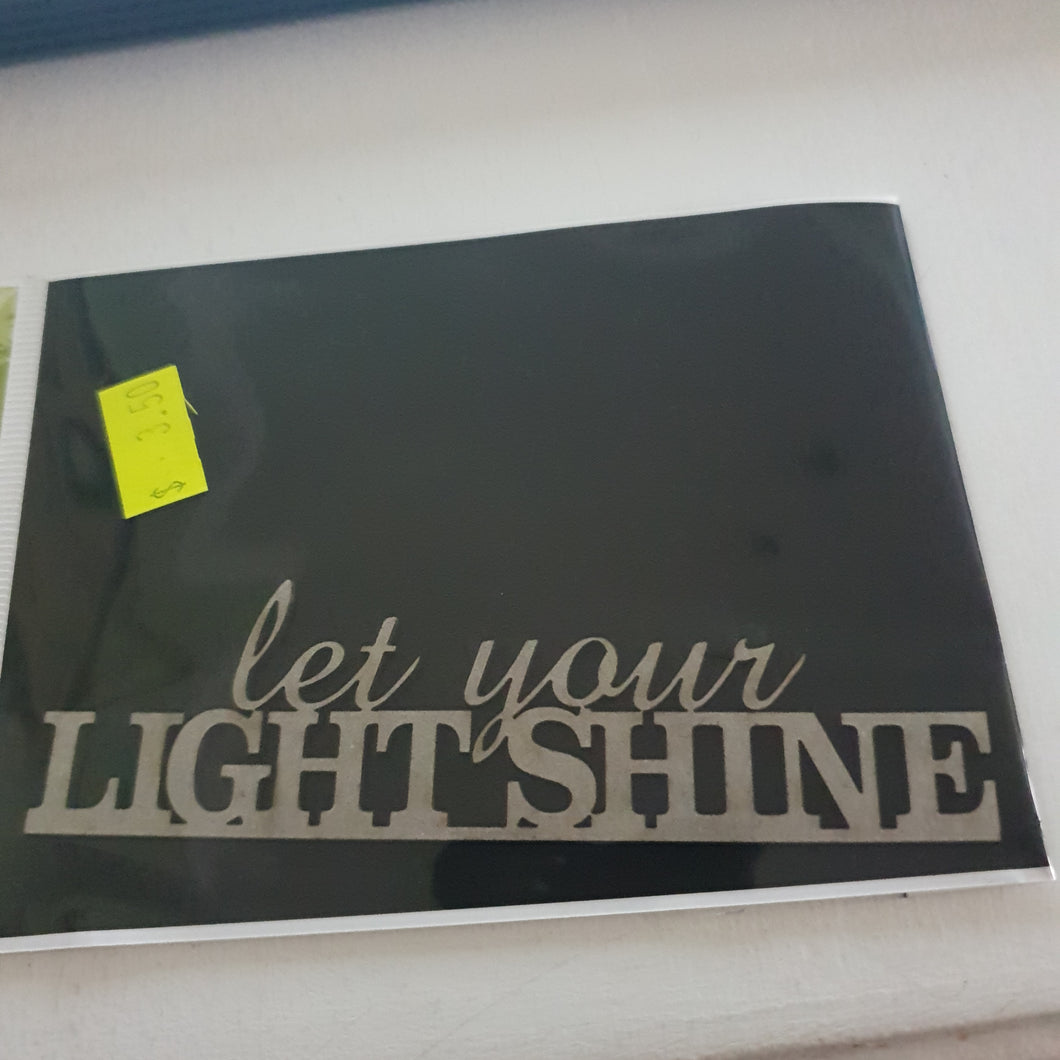 2CRAFTY  Chip Board - Let Your Light Shine