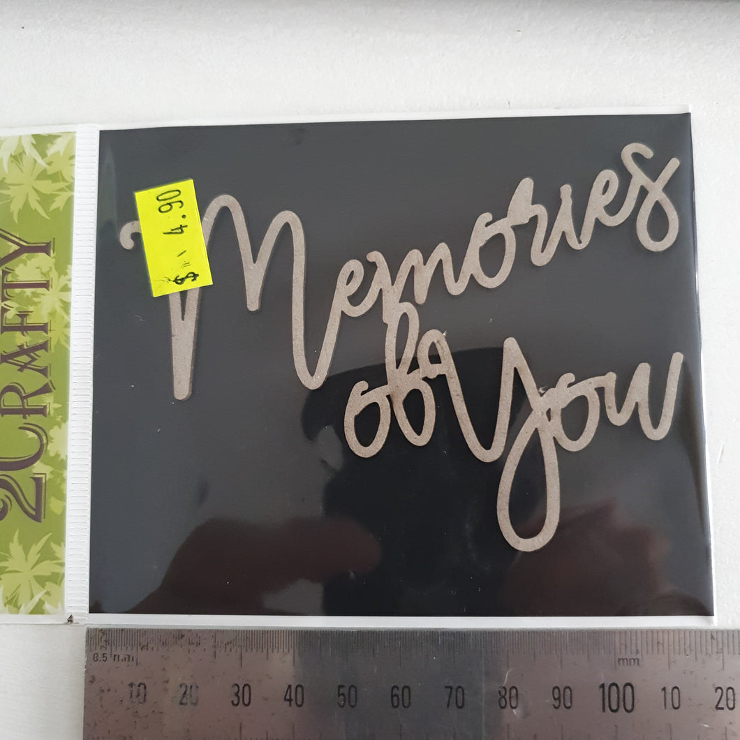 2CRAFTY  Chip Board -Memories of You
