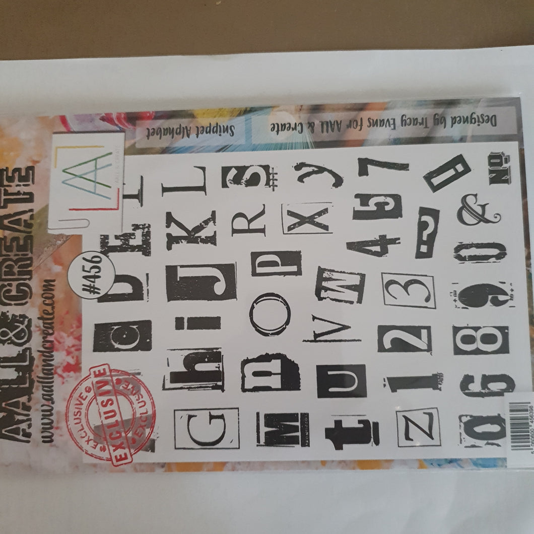 AALL & CREATE STAMP #456 Snippet Alphabet