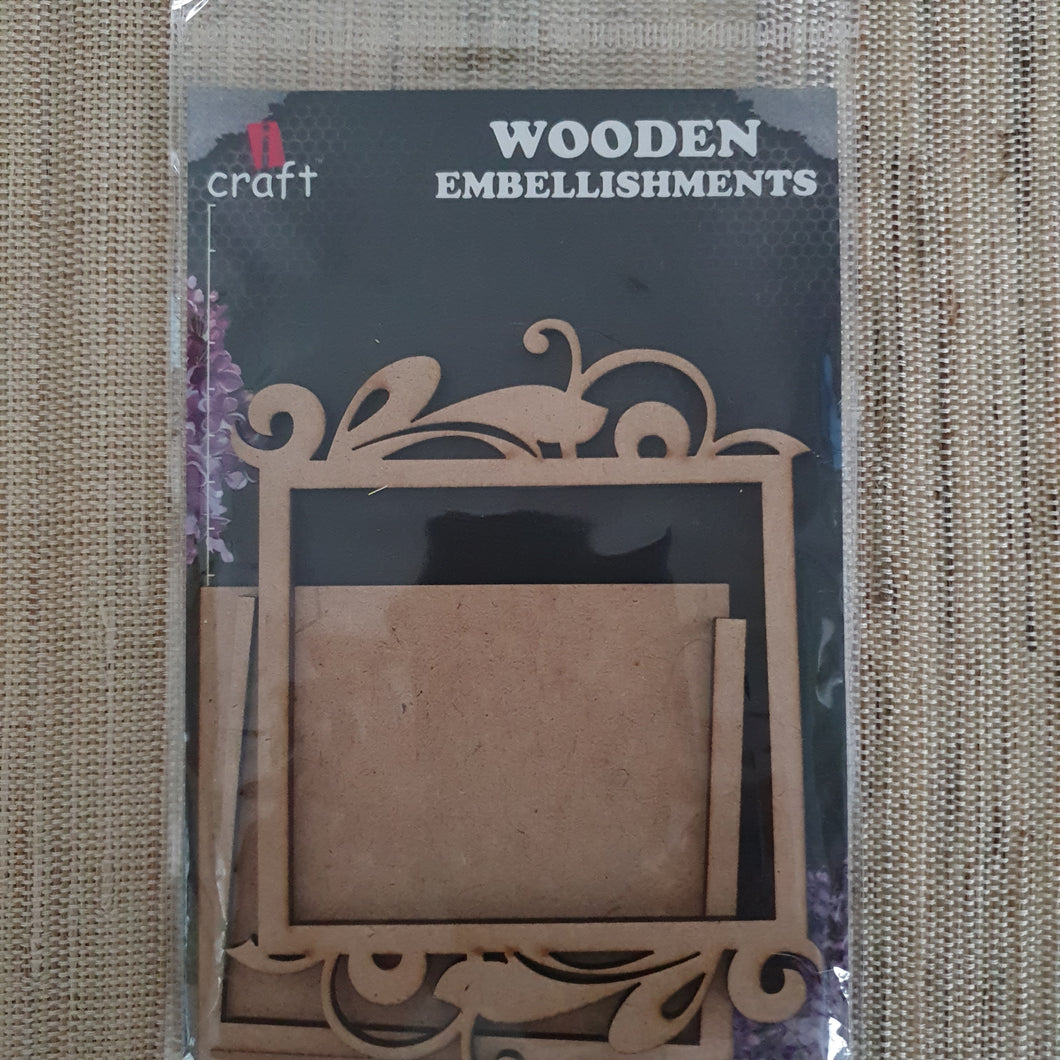 Wooden Embellishments - Frame 1023 ICRAFT
