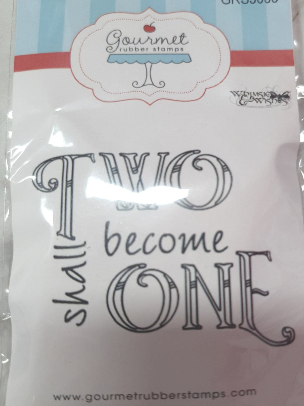 SALE Gourmet Rubber Stamps - Two shall become One GRS3065