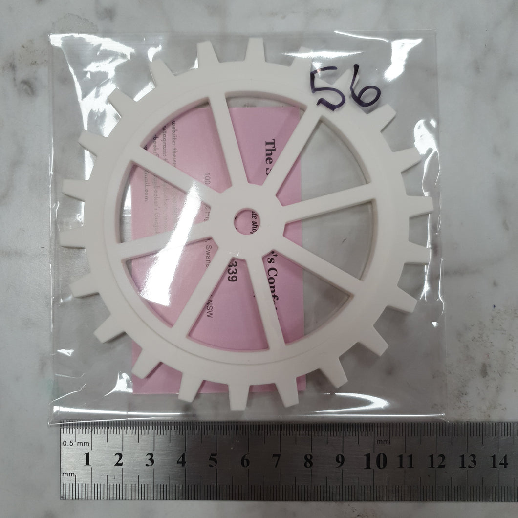 #56 RESIN piece large cog wheel