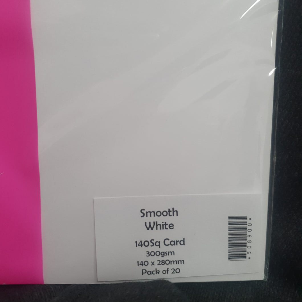 House of Paper 140sq  Smooth White Card Stock pack of 20