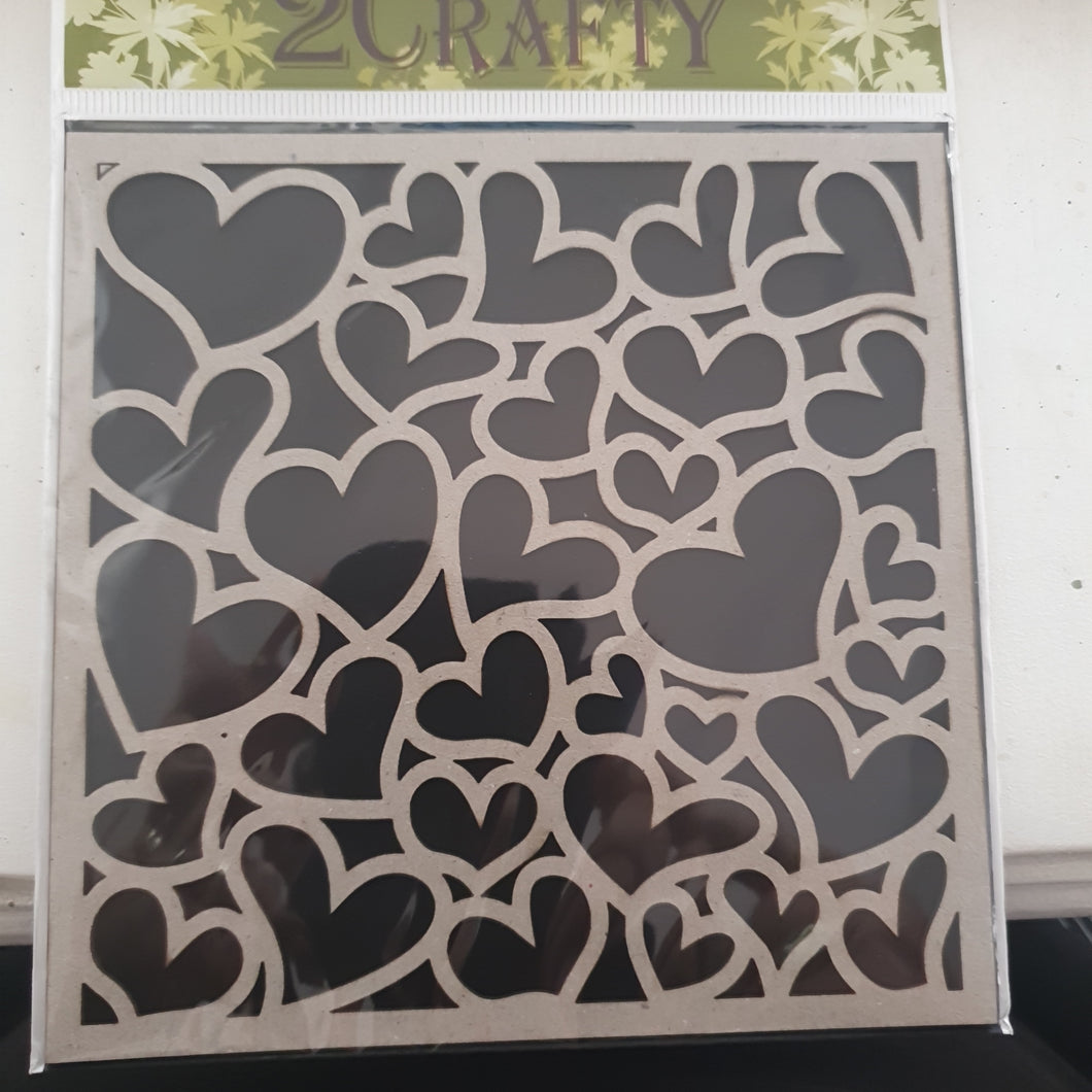 2CRAFTY  Chip Board - Chunky Heart Panel