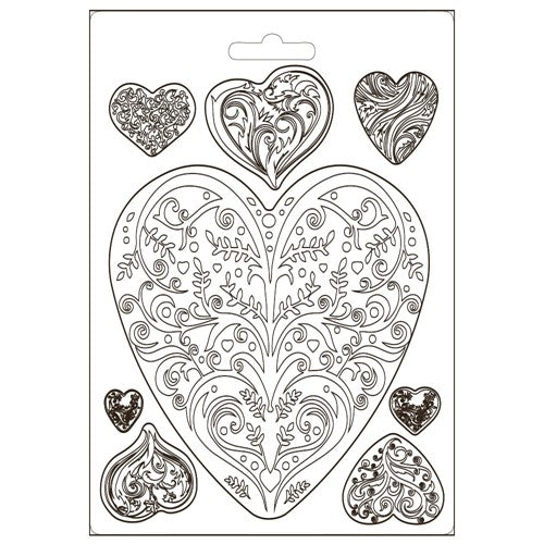 STAMPERIA -  A5  MOULD You and Me Hearts K3PTA5622