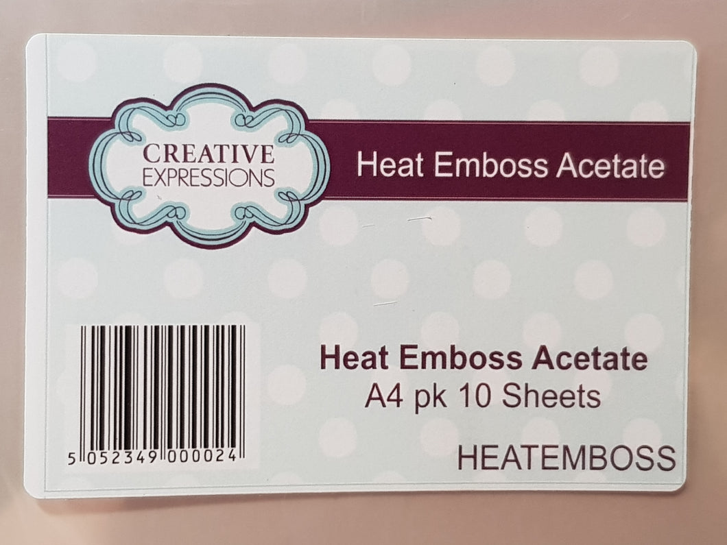 Creative Expressions Heat Emboss Acetate A4 10pk