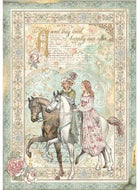 STAMPERIA  A4 Rice Paper Sleeping Beauty Prince  DFSA4575