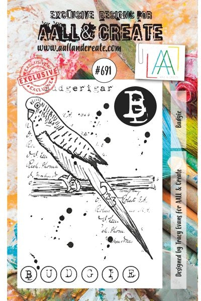 AALL & CREATE STAMP A7 #691 Budgie