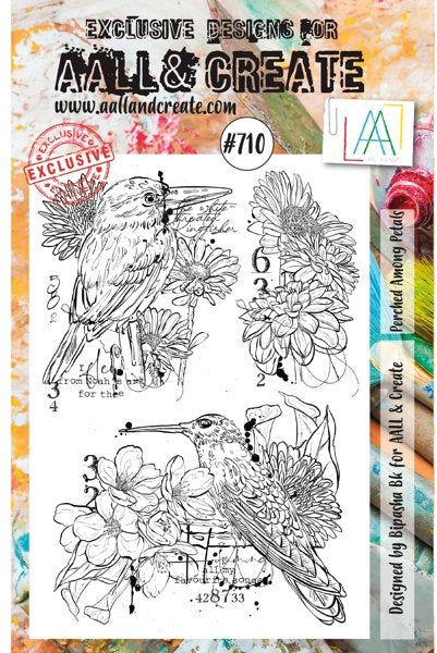 AALL & CREATE STAMP A5 #710 Perched Among petals