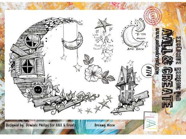 AALL & CREATE STAMP #774 Dreamy Moon  A4