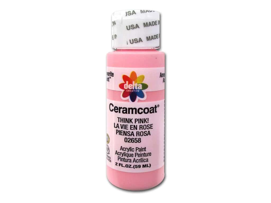 CERAMCOAT Acrylic Paint 59ml 2floz  - Think Pink