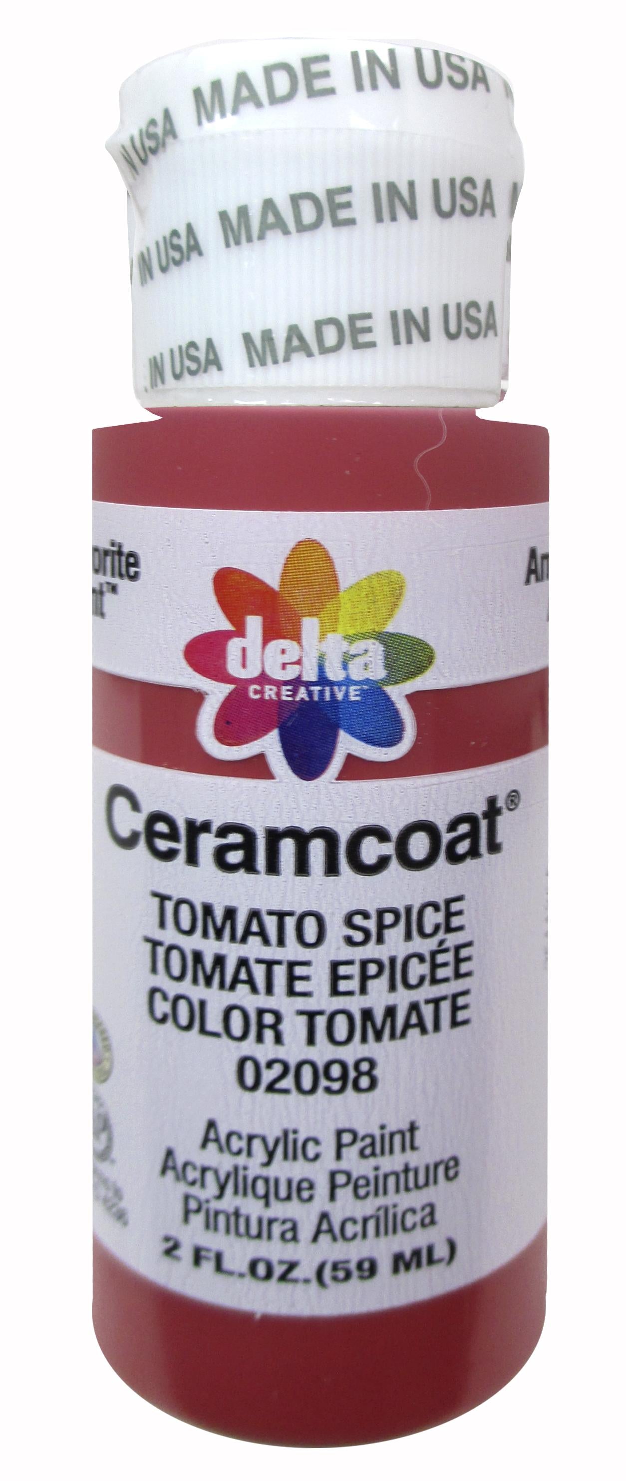 CERAMCOAT Acrylic Paint 59ml 2floz - Tomato Spice – The Scrapbooker's  Confetti Box