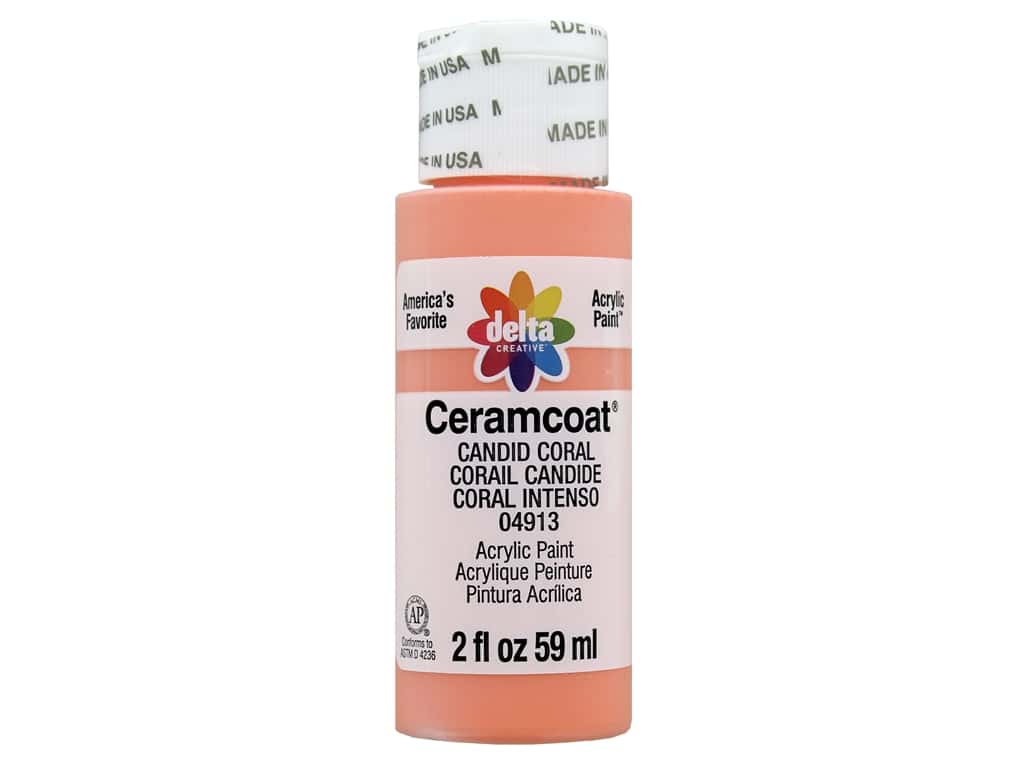 CERAMCOAT Acrylic Paint 59ml 2floz  - Candid  Coral