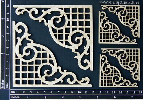 DUSTY ATTIC Chip Board  - Ornate Corner #7
