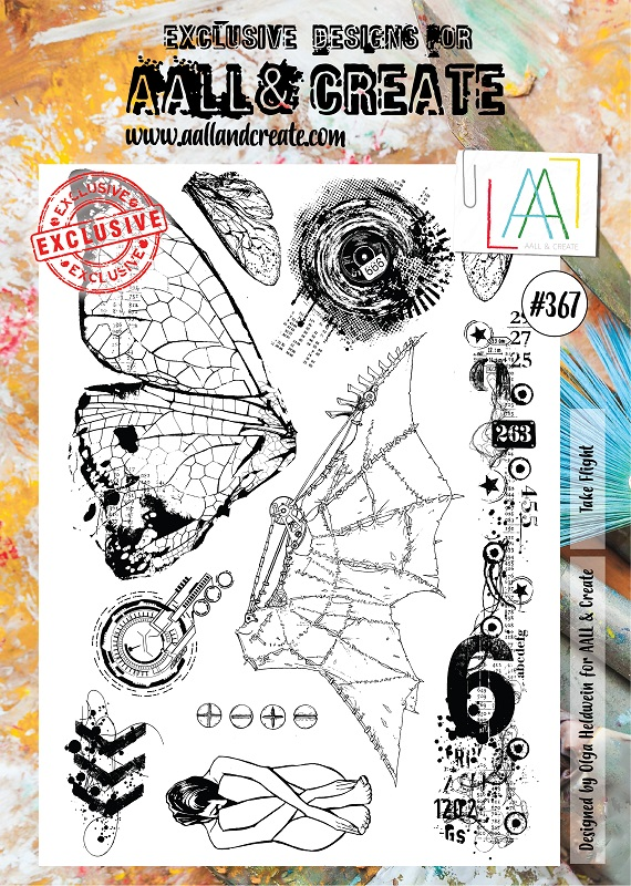 #367 AALL & CREATE STAMP TAKE FLIGHT A4