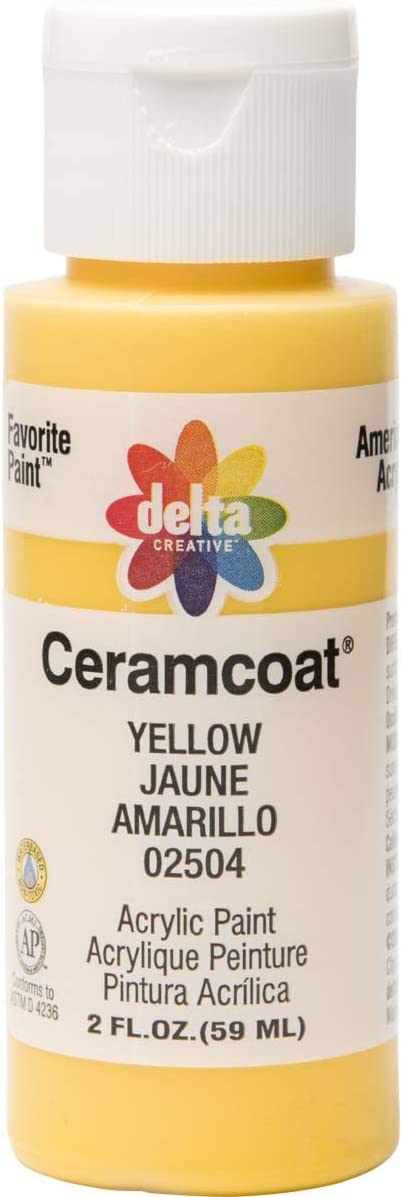 CERAMCOAT Acrylic Paint 59ml 2floz  -  Yellow