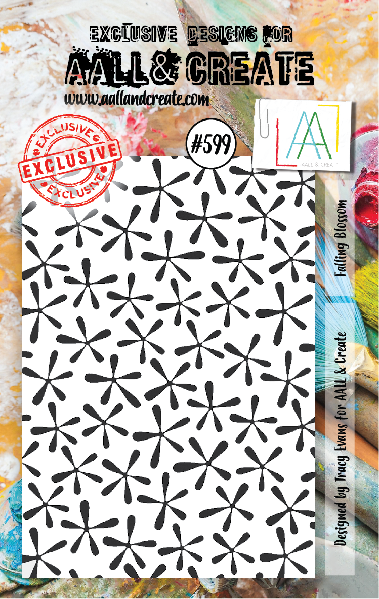 AALL & CREATE STAMP #599 Falling Blossoms