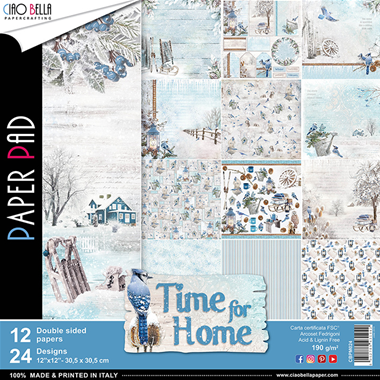 CIAO BELLA Paper Pad - Time For Home 12 x 12   - 024