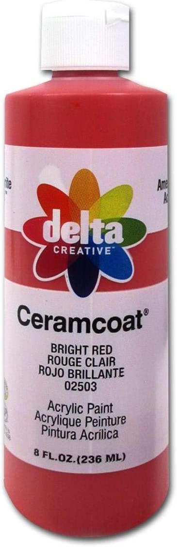 CERAMCOAT Acrylic Paint 59ml 2floz  - Bright RED