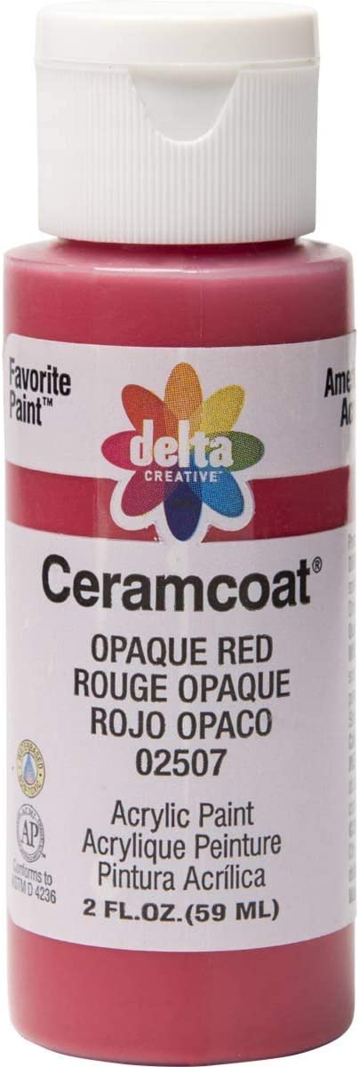 CERAMCOAT Acrylic Paint 59ml 2floz  - Opaque Red